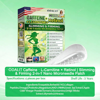 [FDA-Registered & Clinical support] 🇺🇸 ODALIT® L-Carnitine × Retinol | Slimming & Firming 2-in-1 Nano Microneedle Patch 🔥 Obesity, Diabetes, Sleep Apnea, And Joint Issues⏳