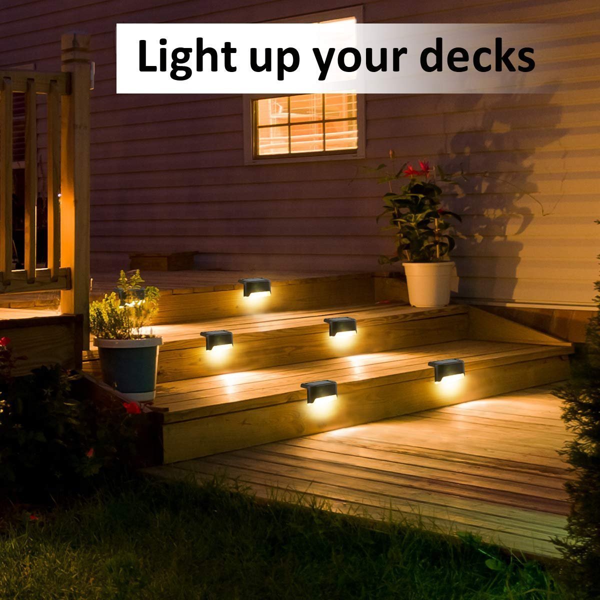🔥HOT SALE 49% OFF 🎁LED Solar Lamp Path Staircase Outdoor Waterproof Wall Light