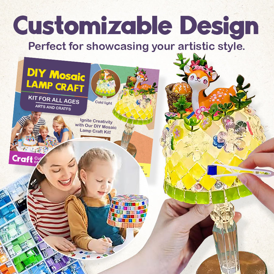 DIY Mosaic Lamp Craft Kit for All Ages