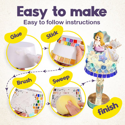 DIY Mosaic Lamp Craft Kit for All Ages