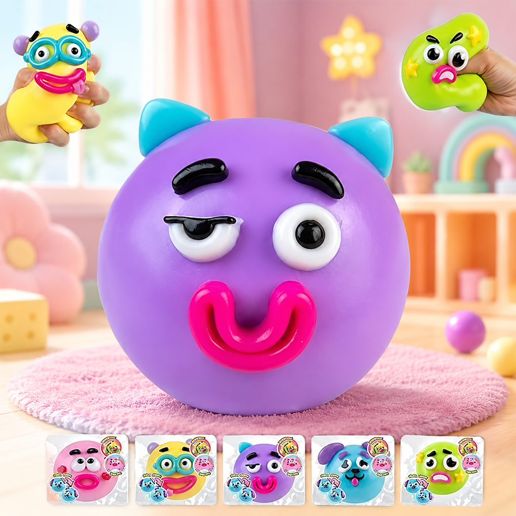 Funny Face Dog Squishy Toy — Squeeze It. Stretch It. Make It Silly.