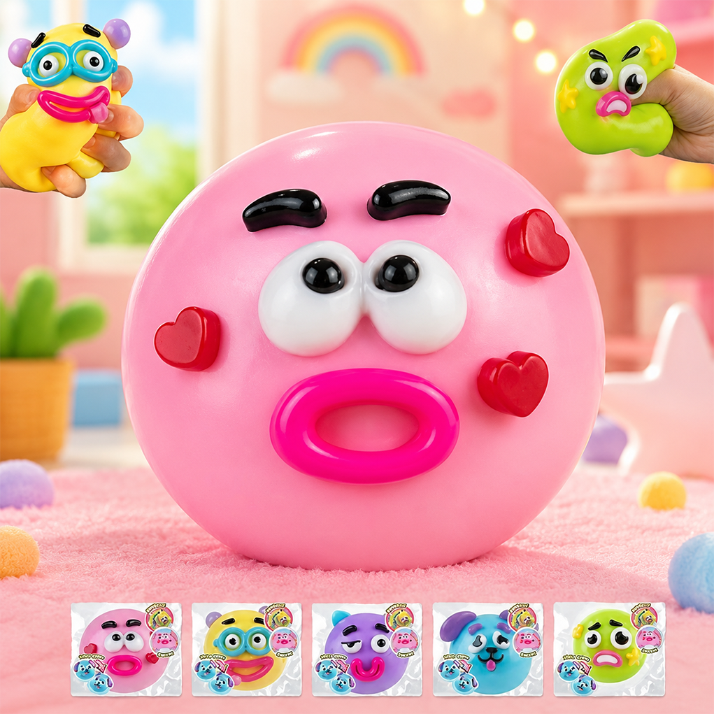 Funny Face Dog Squishy Toy — Squeeze It. Stretch It. Make It Silly.