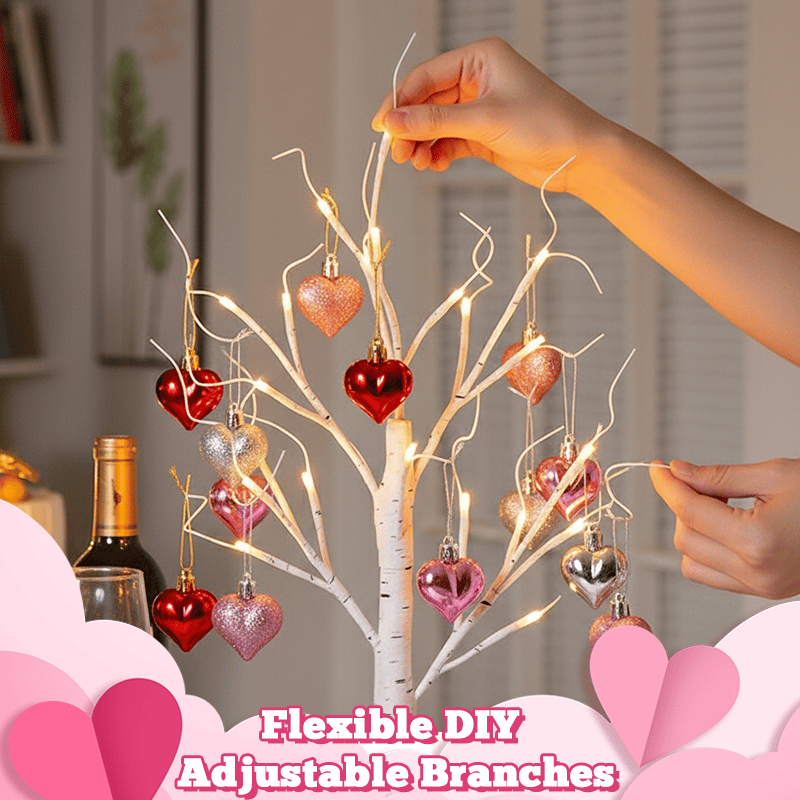 ⏰Last 4 hours Sale: Save 49% - ❤️Romantic Heart-Shaped Birch Tree Lamp