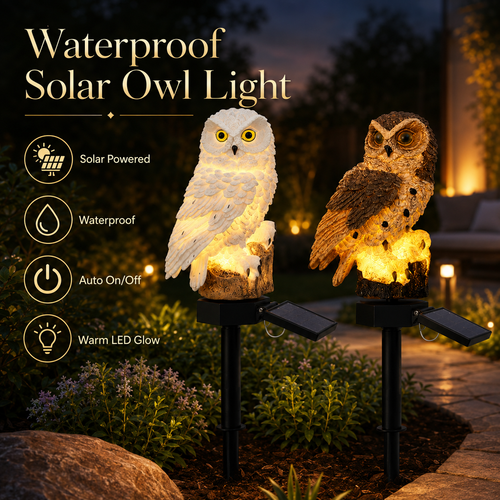 🦉 The Adorable Solar Owl That Lights Up Your Garden After Sunset