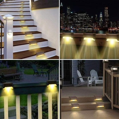 🔥HOT SALE 49% OFF 🎁LED Solar Lamp Path Staircase Outdoor Waterproof Wall Light