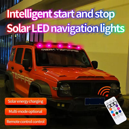 🏆Flash Sale⚡ 50K+ SOLD!🔥Solar-powered RGB strobe light on car roof with remote control💡