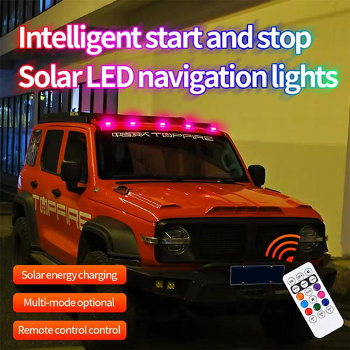 🏆Flash Sale⚡ 50K+ SOLD!🔥Solar-powered RGB strobe light on car roof with remote control💡