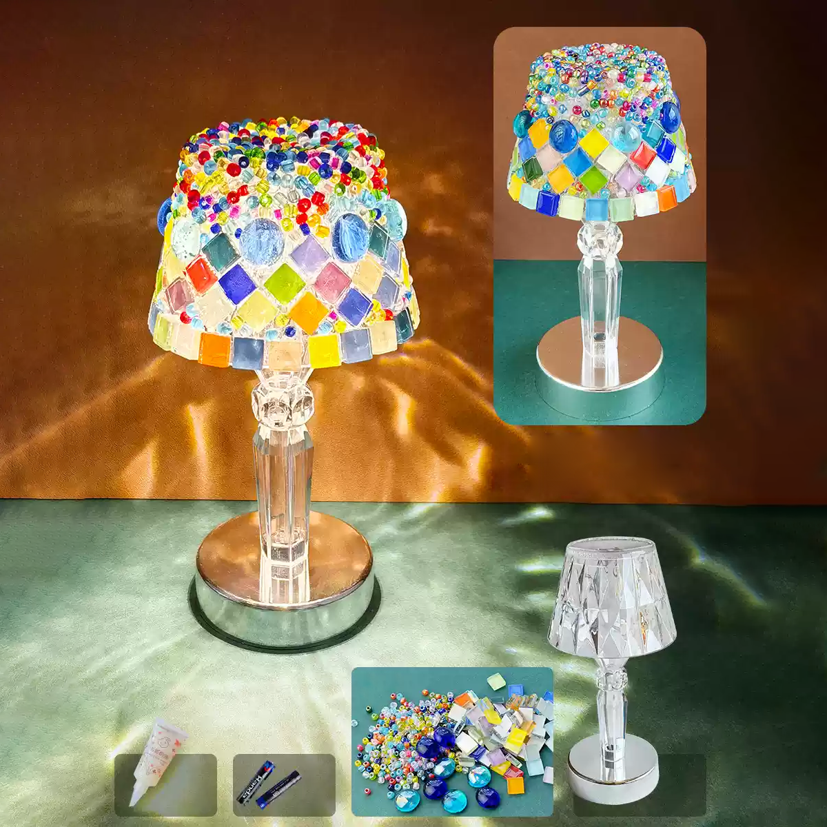 DIY Mosaic Lamp Craft Kit for All Ages