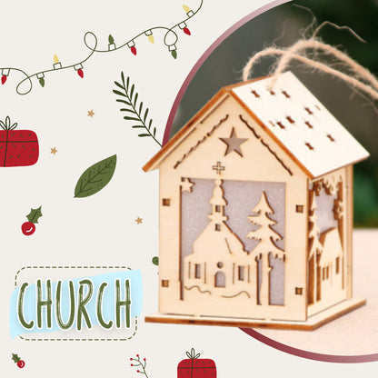 DIY Christmas LED Treehouse Hanging Ornament