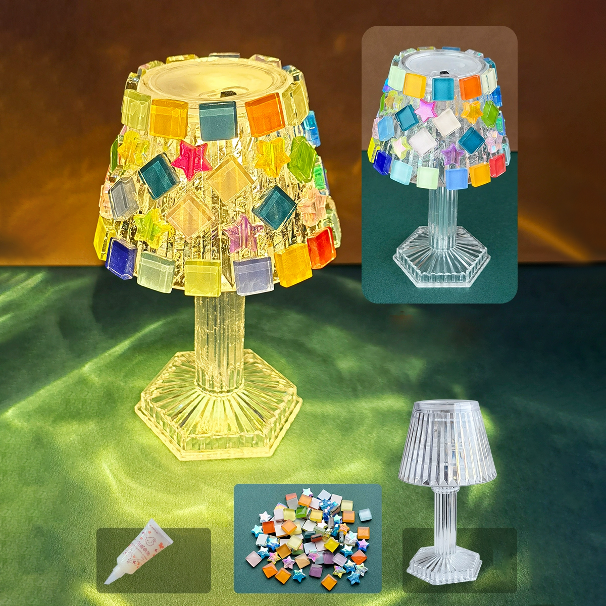 DIY Mosaic Lamp Craft Kit for All Ages