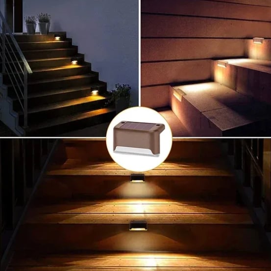 🔥HOT SALE 49% OFF 🎁LED Solar Lamp Path Staircase Outdoor Waterproof Wall Light