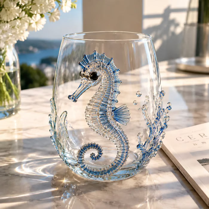 🌊44% OFF – 🔥Artisanal Blue-Ringed Octopus Glass