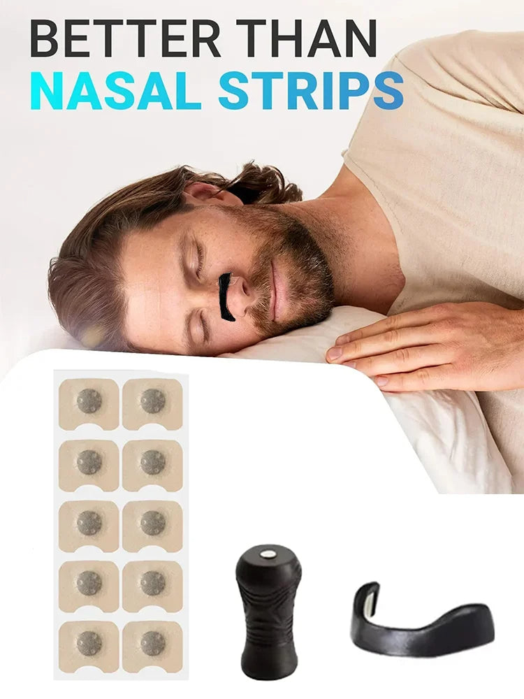 Anti-Snore Nose Clip and Intake Breathing Magnetic Nasal Strip Starter Kit