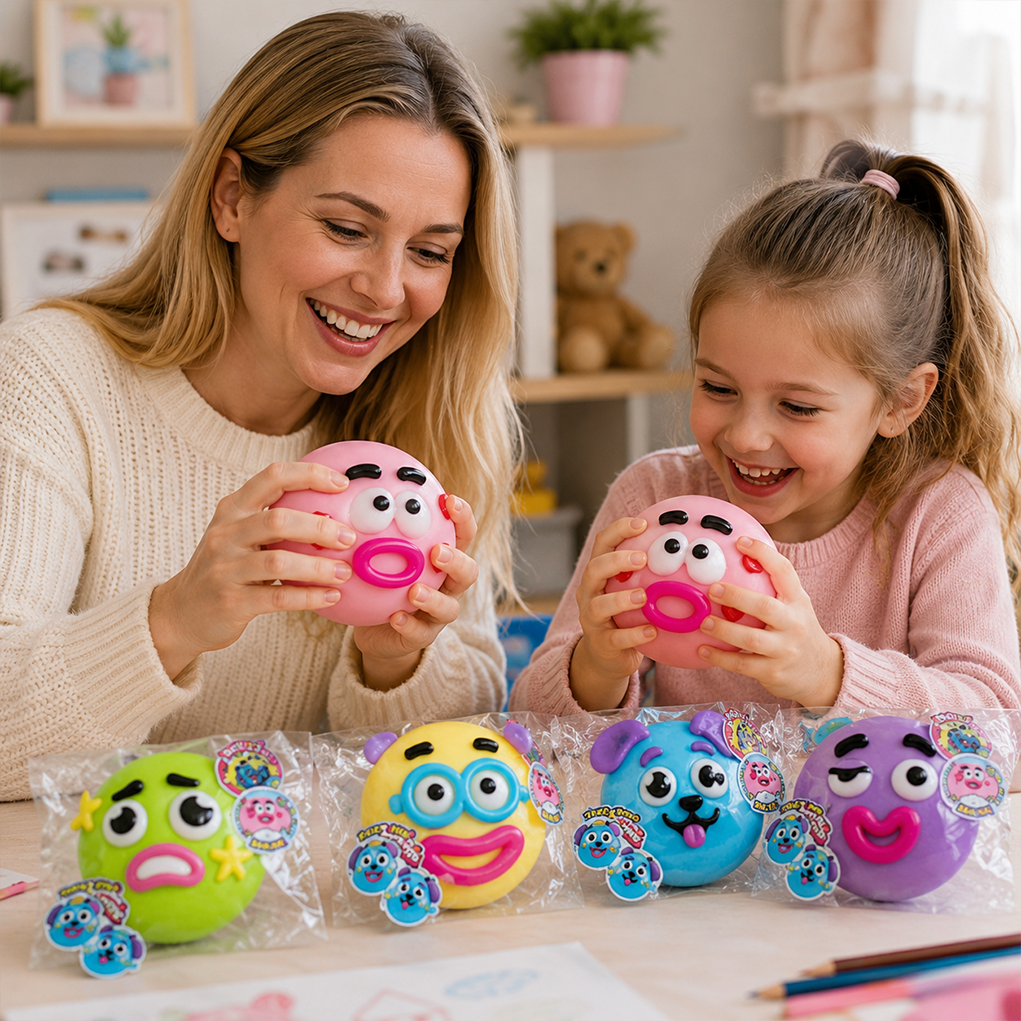 Funny Face Dog Squishy Toy — Squeeze It. Stretch It. Make It Silly.