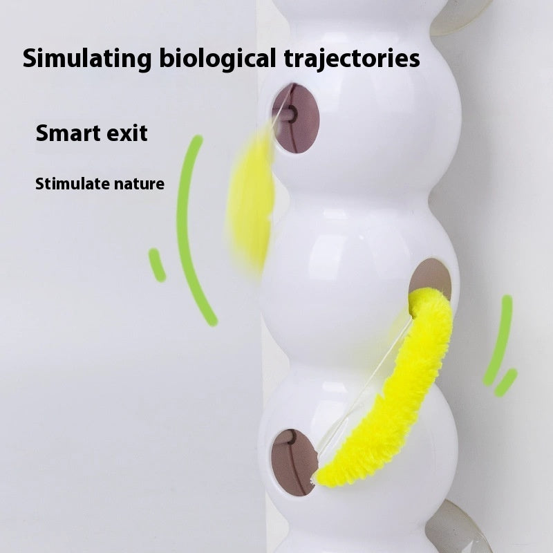 Interactive Cat Toy – Motion-Activated Toy with Feather Tail & Suction Cup