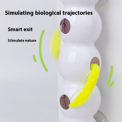 Interactive Cat Toy – Motion-Activated Toy with Feather Tail & Suction Cup