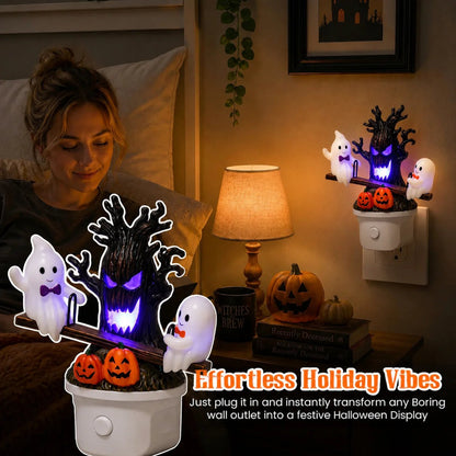 🔥HOT SALE 46% OFF-🎃👻Animated Seesaw Ghost Plug In LED Night Light