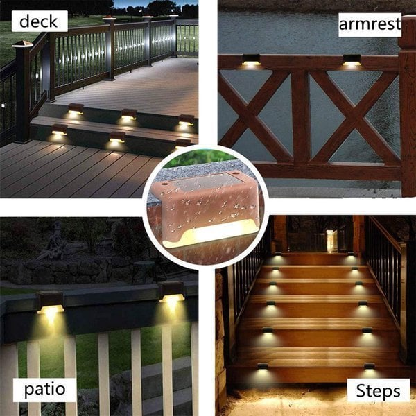 🔥HOT SALE 49% OFF 🎁LED Solar Lamp Path Staircase Outdoor Waterproof Wall Light