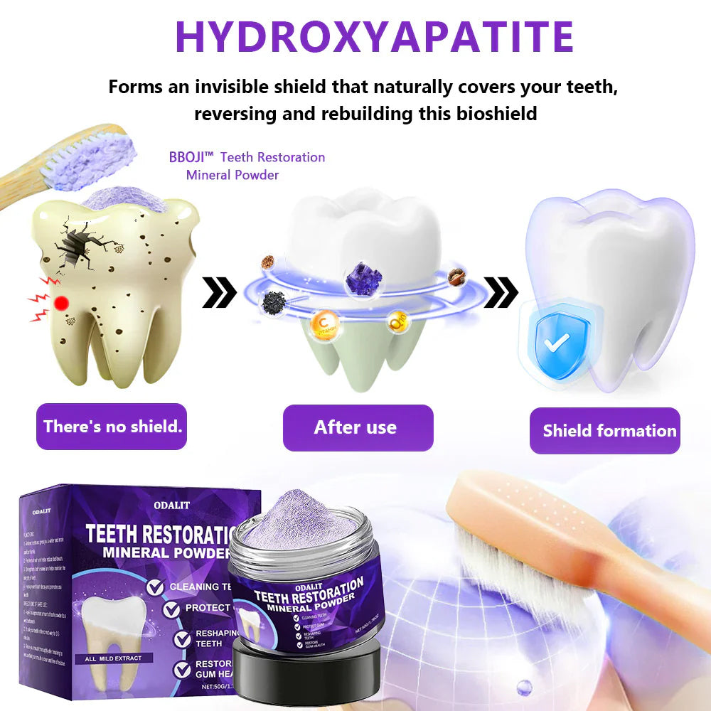 🌿Flash Sale - Don’t Miss Out - ODALIT™ Teeth Restoration Mineral Powder🦷(ADA recommended)👩‍⚕️(Treats periodontitis and mouth ulcers, prevents tooth loss, and repairs gum recession)