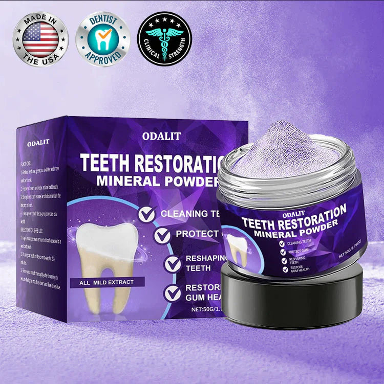🌿Flash Sale - Don’t Miss Out - ODALIT™ Teeth Restoration Mineral Powder🦷(ADA recommended)👩‍⚕️(Treats periodontitis and mouth ulcers, prevents tooth loss, and repairs gum recession)