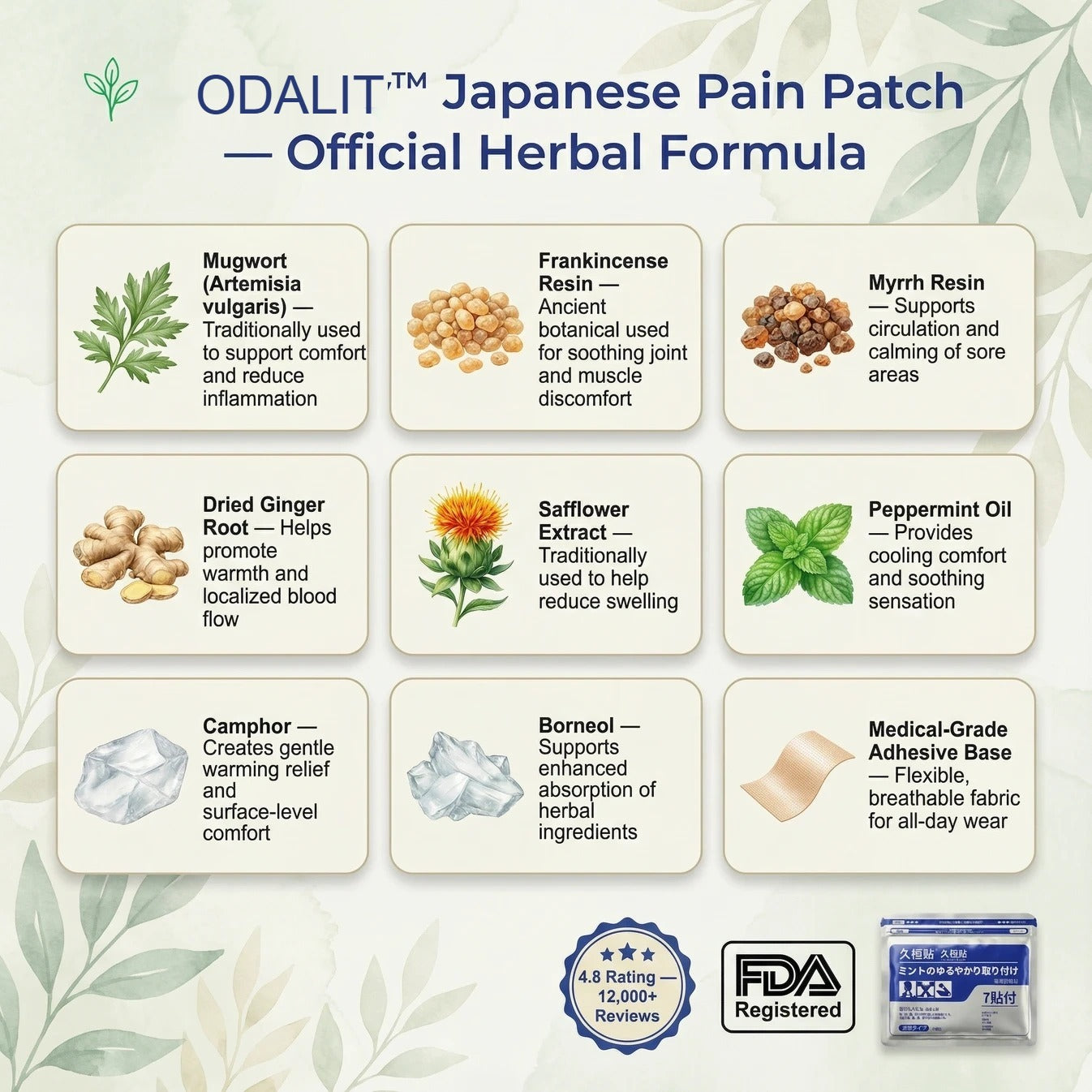 Targeted Pain Relief Patch –ODALIT™ Japanese Herbal Patch