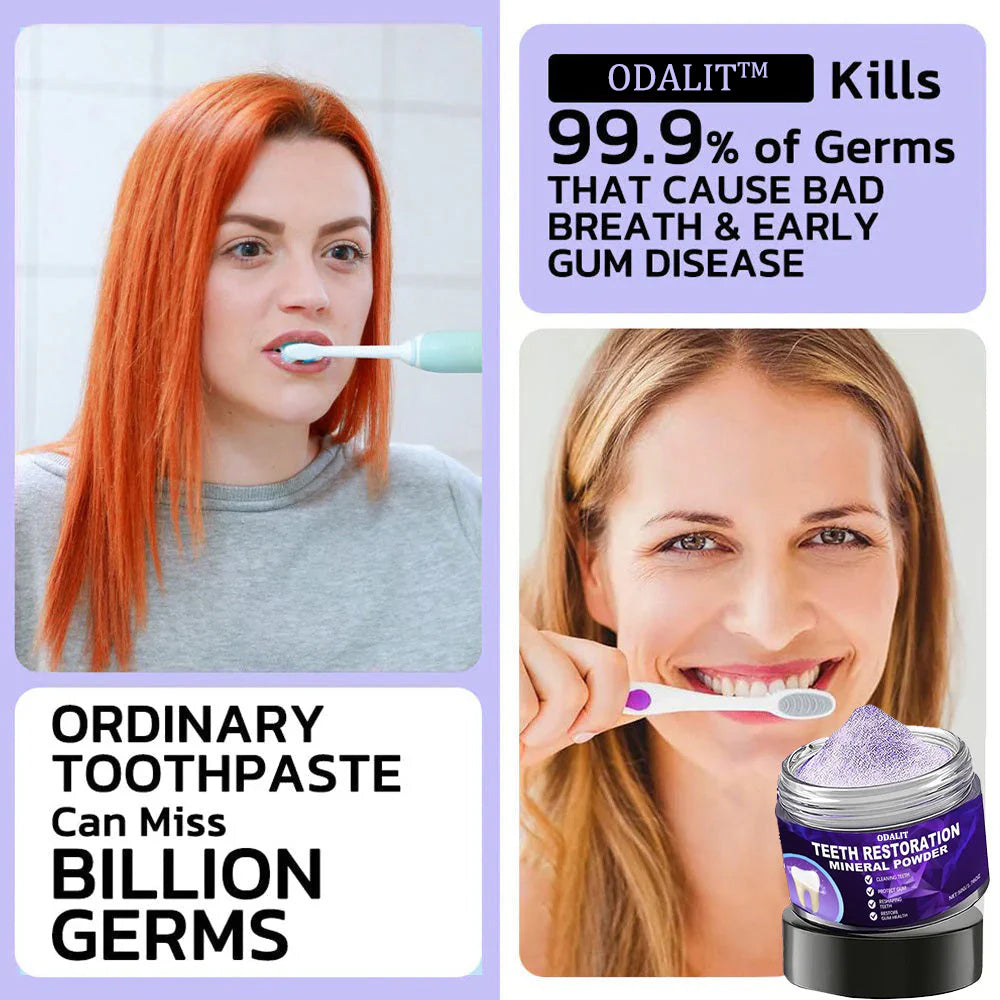 🌿Flash Sale - Don’t Miss Out - ODALIT™ Teeth Restoration Mineral Powder🦷(ADA recommended)👩‍⚕️(Treats periodontitis and mouth ulcers, prevents tooth loss, and repairs gum recession)