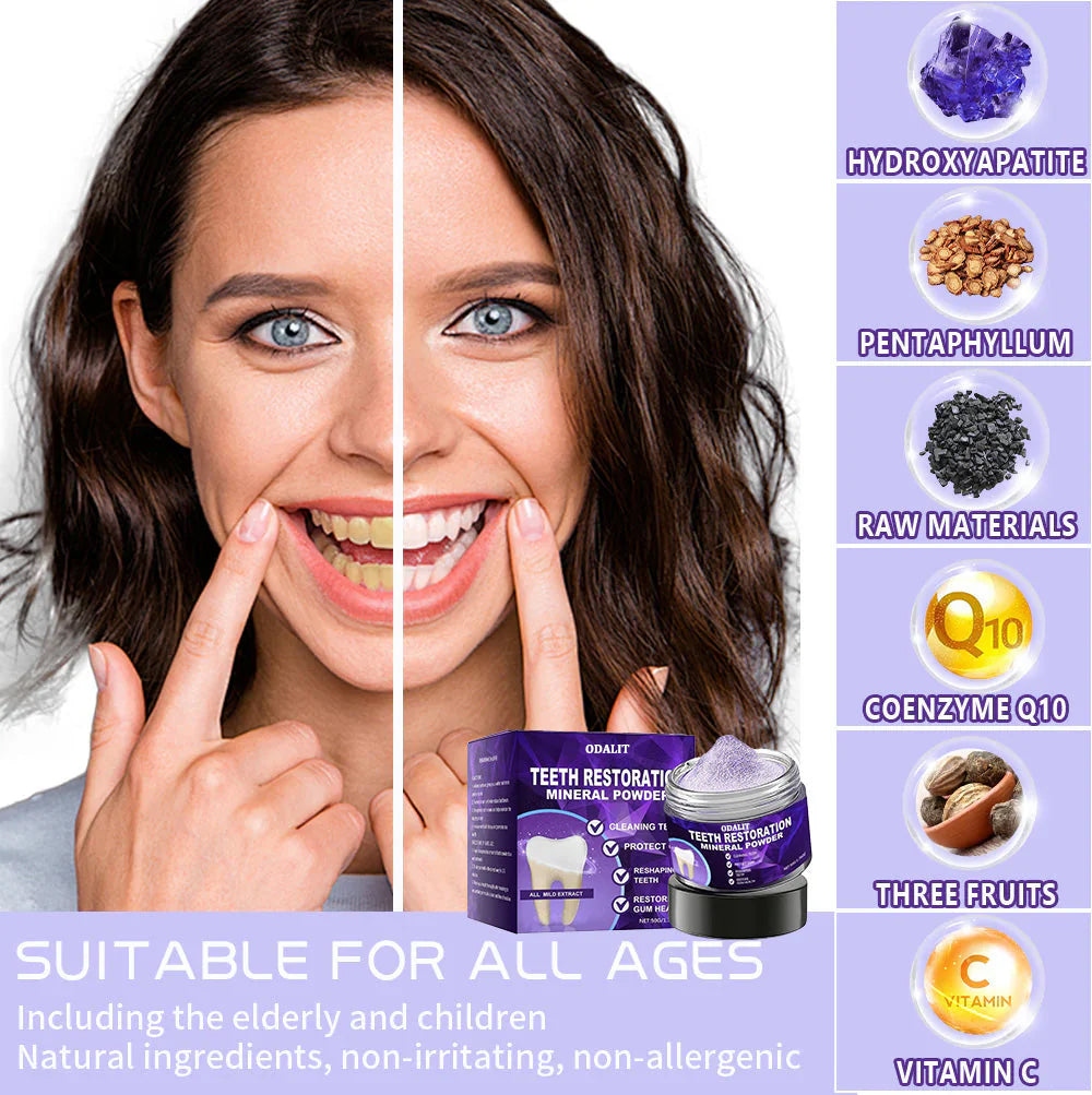 🌿Flash Sale - Don’t Miss Out - ODALIT™ Teeth Restoration Mineral Powder🦷(ADA recommended)👩‍⚕️(Treats periodontitis and mouth ulcers, prevents tooth loss, and repairs gum recession)