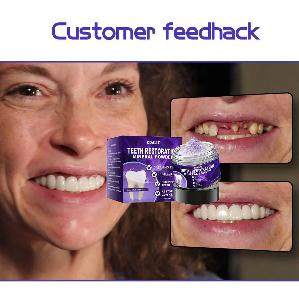🌿Flash Sale - Don’t Miss Out - ODALIT™ Teeth Restoration Mineral Powder🦷(ADA recommended)👩‍⚕️(Treats periodontitis and mouth ulcers, prevents tooth loss, and repairs gum recession)