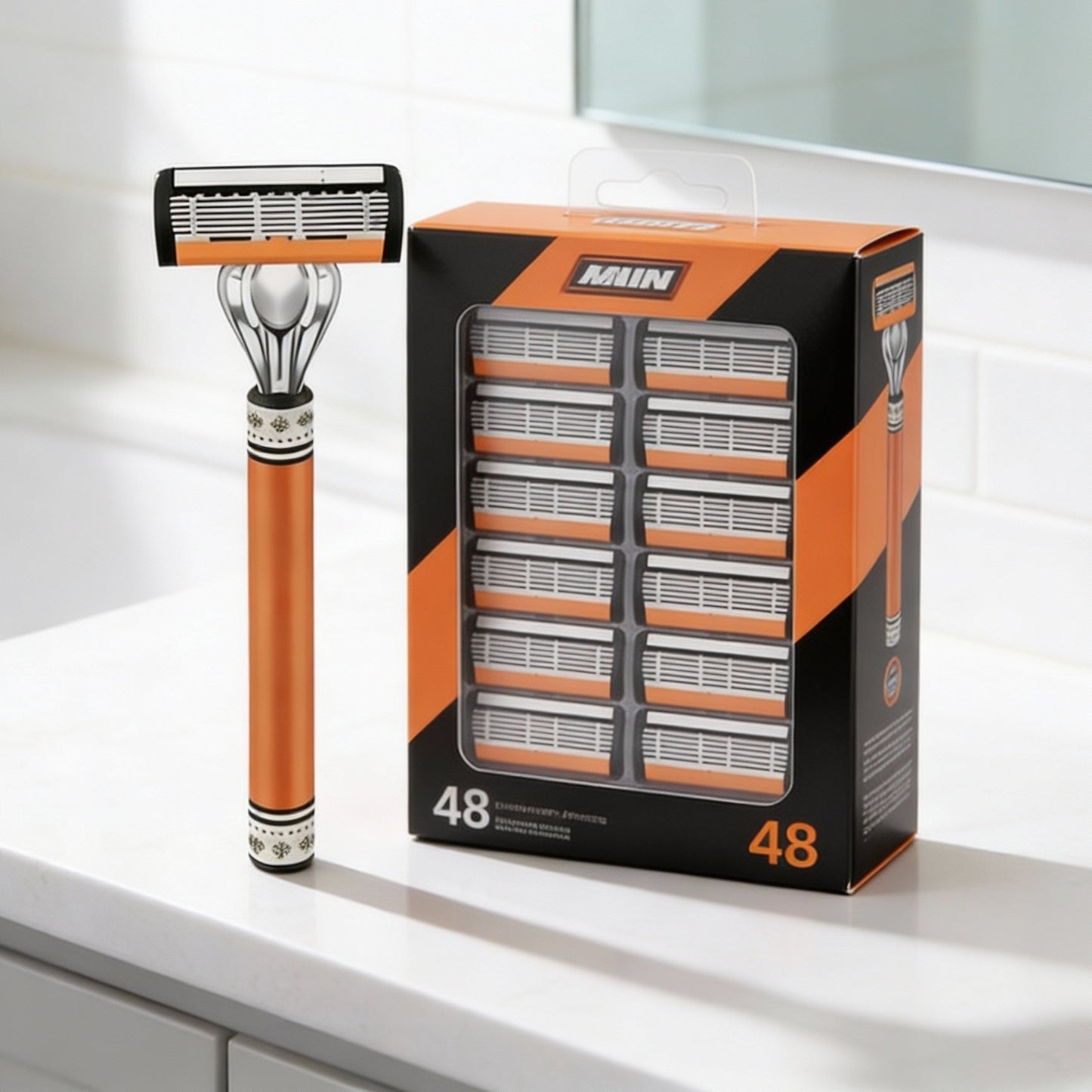 🎉New Year Series Hot Sale 49% Off🔥Gillette Fusion 24/48Pcs Men's Razor Blade Replacement with Handle