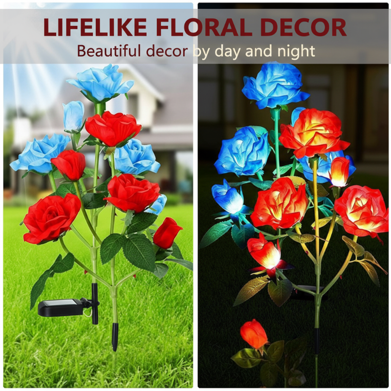 Solar Powered Rose Flower Lights