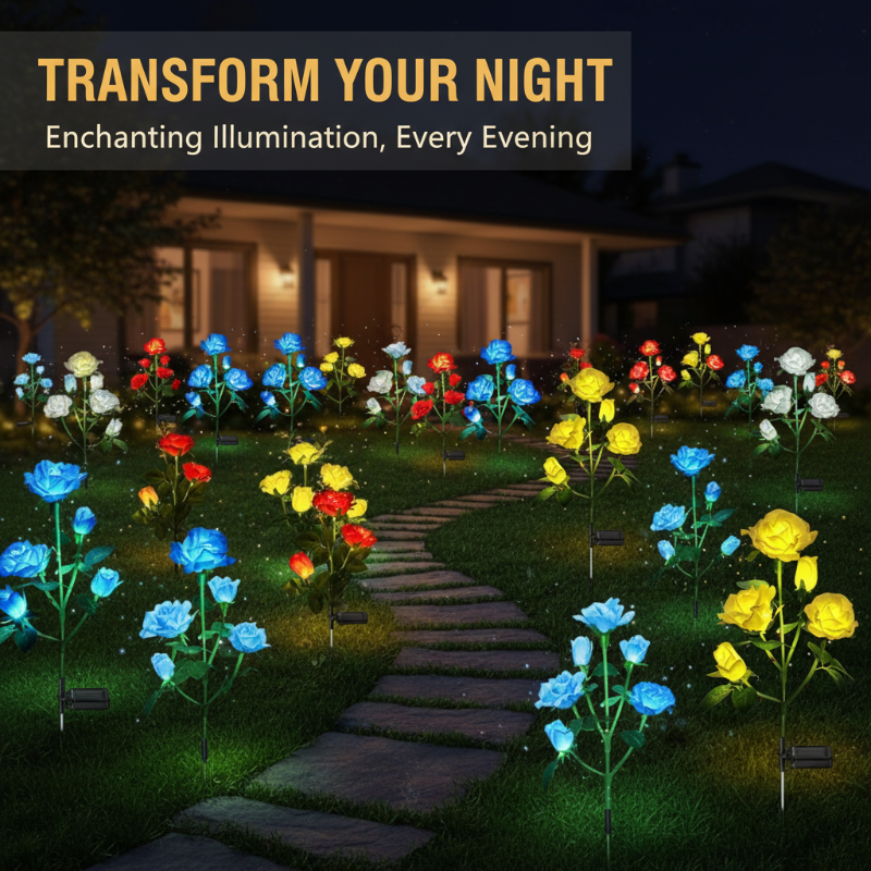 Solar Powered Rose Flower Lights