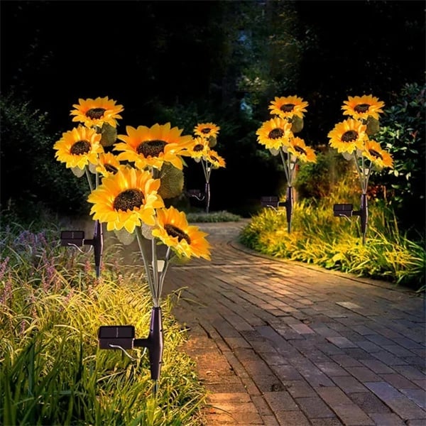 🌻 50% OFF NOW! ☀️ Waterproof Solar Sunflower Lights – Realistic Petals, IP65 Weatherproof & 8-12H Auto Glow ✨